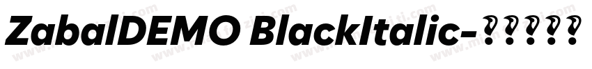 ZabalDEMO BlackItalic字体转换